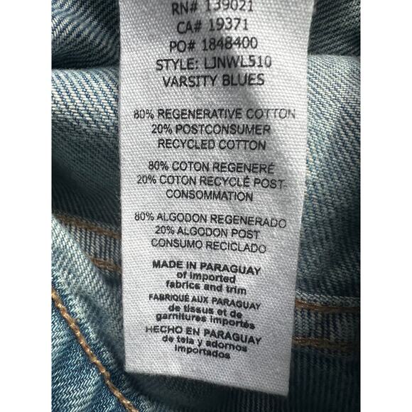 FRAME WOMENS SIZE 28 LE JANE HIGH RISE WIDE LEG VARSITY BLUES NEW - Picture 12 of 14